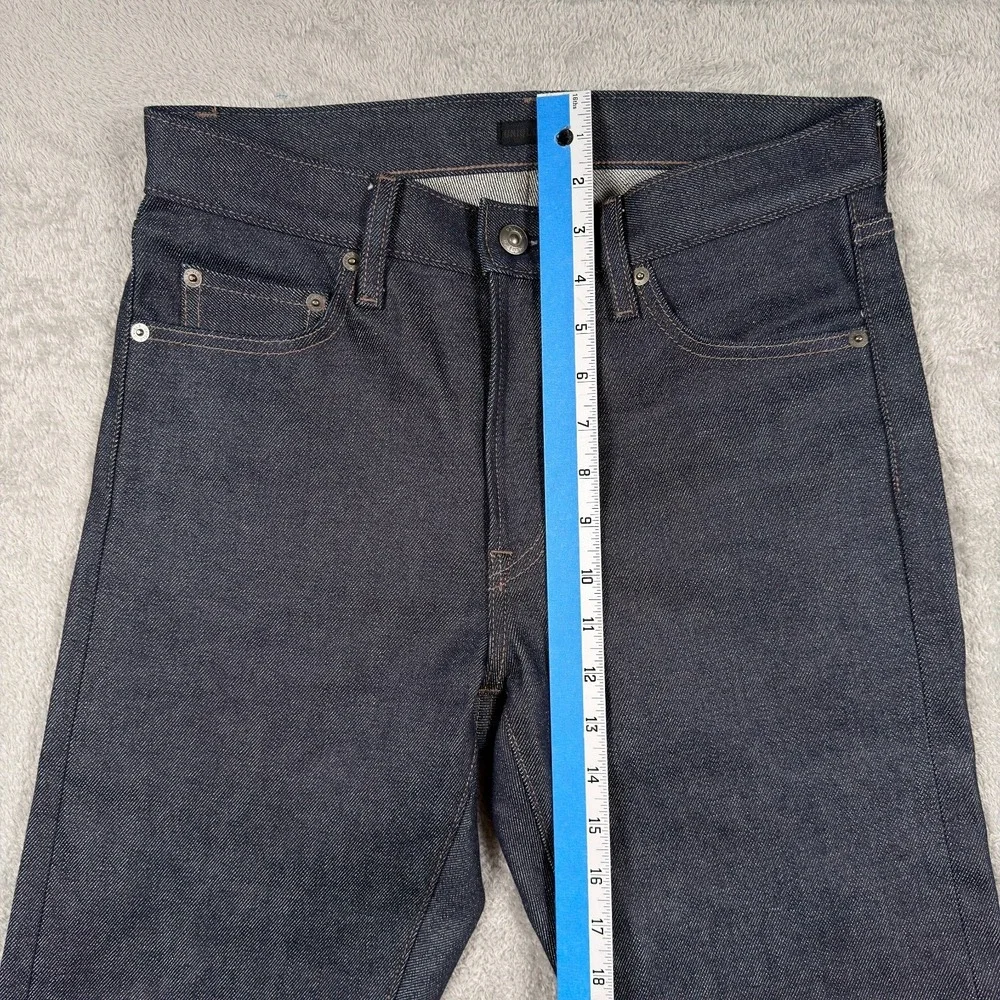 Uniqlo Jeans Mens 29x32 Blue Slim Straight Kaihara Japanese Selvedge Denim